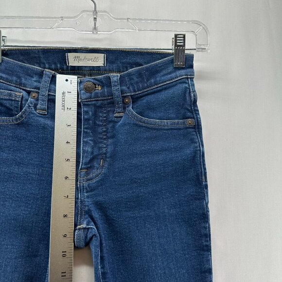 Madewell Jeans Womens 25P 9" Mid-Rise Skinny Medium Washed Stretch Denim Blue - Picture 10 of 11